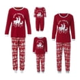 thumbnail image 1 of KOMOO Christmas Pajamas for Family Elk T-shirt Trousers Romper Matching Christmas Family Pajamas Sets Sleepwear, 1 of 9