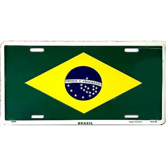 Brazil Flag License Plate