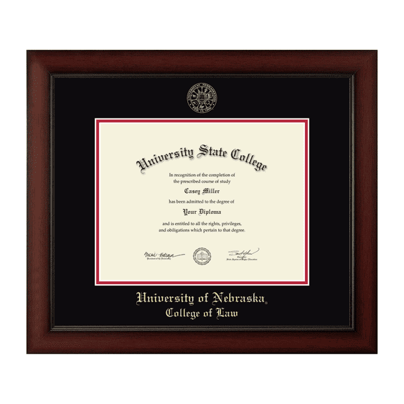 Framerly - UNL Law Diploma Frame with Black and Red Mat