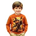 thumbnail image 3 of Kiijoy Halloween Boy Sweatshirt Fall Crewneck Long Sleeve Pullover, Orange, Sizes 2-3T, 3 of 3