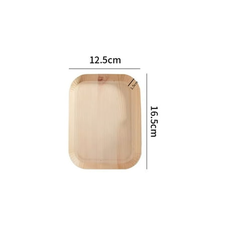 

Eco-Friendly Disposable Vegetable Plates with Wood Grain Design for Cake Dish Ideal for Parties - Set of Disposable Dishes party trays and buffet tray