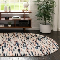 Unique Loom Tucson Collection Area Rug - Kartchner (8' x 10' Oval Multi/Beige)