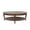 Antique White, variant on Dayalane 47" Antique Mid Century Oval Design Coffee Table, 2-Tier Storage Storage Shelf Center Table, Vintage Curved Solid Wood Legs Living Room Table for Living Room Bedroom Office, Brown Walnut