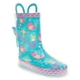 thumbnail image 2 of Western Chief Toddler and Little Kids Waterproof Mermaid Rain Boots with 3D Design Faux Fur Lining and Pull On Handles, Size 13-1, 2 of 8