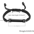thumbnail image 2 of Cylinder Cremation Jewelry Urn Bracelet for Ashes for Women Men Cremation Leather Urn Bracelet Bangle for Ashes for Human, 2 of 5