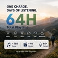 thumbnail image 6 of TOPVISION Wireless Earbuds, Bluetooth 5.4 Earbuds with Clear Calls & Built-In Mic, Open-Ear Earbuds with Dual EQ Sound Modes, Stereo Sound, 64H Playtime, Open-Ear Headphones for Running, Workout, Gym, 6 of 9