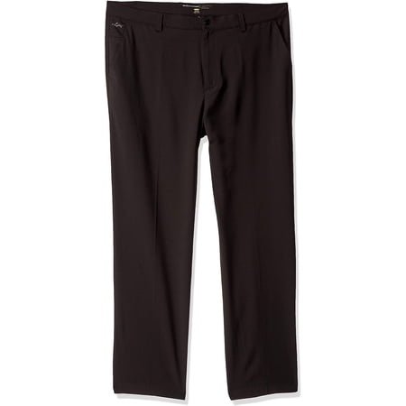 Greg Norman Men's Ml75 Microlux Golf Pants - Flat Front, Stretch, UPF 50+, Black 38x34