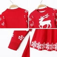 thumbnail image 5 of Little Girls Christmas Dress Reindeer Snowflake Xmas Gifts Winter Knit Sweater Dresses, 5 of 6