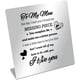 thumbnail image 1 of Letrero decorativo de acero inoxidable con texto "Te amo", para escritorio, mesa de café, bar, estantería, 4 x 4 x 1 pulgada, para bricolaje, 1 of 7
