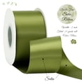 thumbnail image 2 of Cinta decorativa DINDOSAL, color verde musgo, satén, rollo de 5 cm y 23 m, 2 of 6