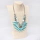 thumbnail image 3 of Gargantilla Collar Colgante de Cadena Monedas Estados Babero Color Turquesa Grueso, 3 of 8
