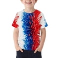 thumbnail image 2 of Boys Tshirts Patriotic Print Short Sleeve T Shirt Comfortable Everyday Baby Tees Blue 18-24 Months, 2 of 5