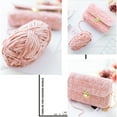 thumbnail image 3 of Chenille Velvet Yarn Chunky Knitting Carded Threads GREY, 3 of 5