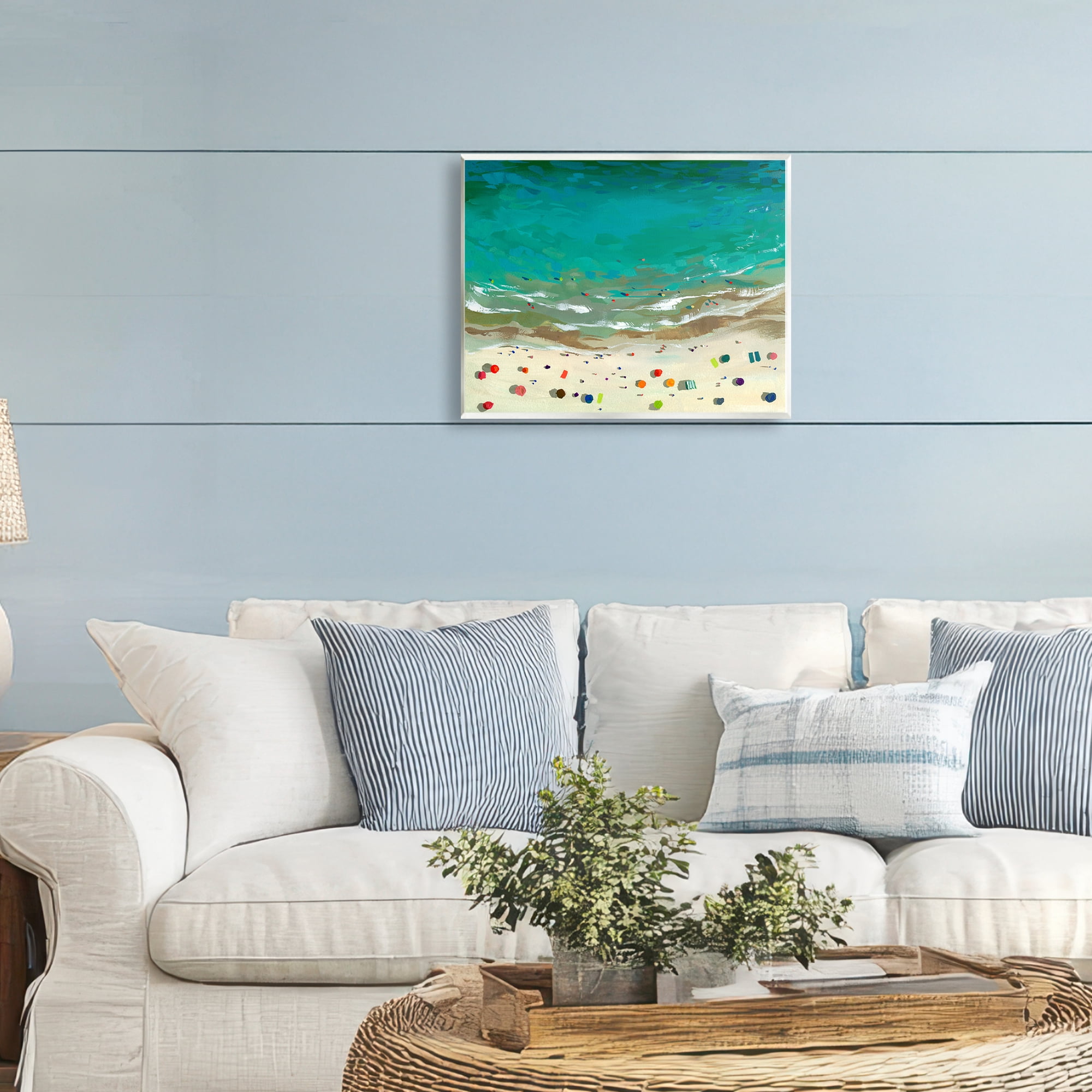 Stupell Industries Aerial Turquoise Shoreline Wall Plaque Art, design by Brook Page