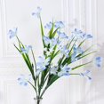 thumbnail image 3 of ZOELNIC 6 Bundles Artificial Flowers Outdoor UV Resistant Fake Plants Faux Plastic Daffodils Flower in Bulk for Hanging Planters Outside Porch Vase Home Window Decoration (Blue), 3 of 13
