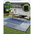 thumbnail image 1 of XNKOLMJ Outdoor Rug Carpet Waterproof Patio Rug 5x8 ft-Portable RV Camping Rug Mat-Non Fading Outdoor Area Rug for Deck Picnic Balcony Backyard Porch Beach Reversible Black &amp; White, 1 of 6