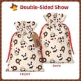 thumbnail image 2 of Fuzoiu Panda Ice Creams Donuts Print Christmas Gift Bag,Burlap Gift Bag with Drawstring Closure & Hang Tag,Perfect for Holidays, Birthdays, and Special Occasions-Small, 2 of 7