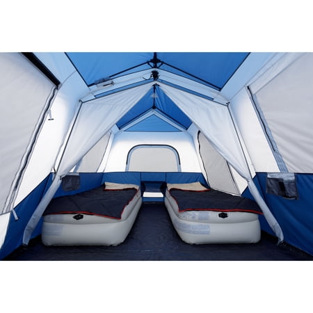 OZARK TRAIL 13′ X 9′ 8-PERSON CABIN TENT WITH LED LIGHTED POLES, 32 LBS