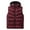 Red, variant on Men's Autumn&Winter Solid Color Sleeveless Zipper Hooded Vest Parkas