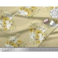 thumbnail image 2 of Soimoi polyester Crepe Fabric Leaves & Wild Flower Floral Fabric Prints By Yard 42 Inch Wide, 2 of 3