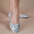 thumbnail image 2 of Zapatos de Danza de Vientre Calzdo de Baile con Lentejuelas Fondo de Cuero PU Plata Zulema  Zapatillas de danza del vientre, 2 of 5