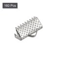 thumbnail image 3 of Unique Bargains 160Pack Ribbon Crimp Clamp Ends 10mm Cord End Clasp for DIY Craft Silver White, 3 of 7