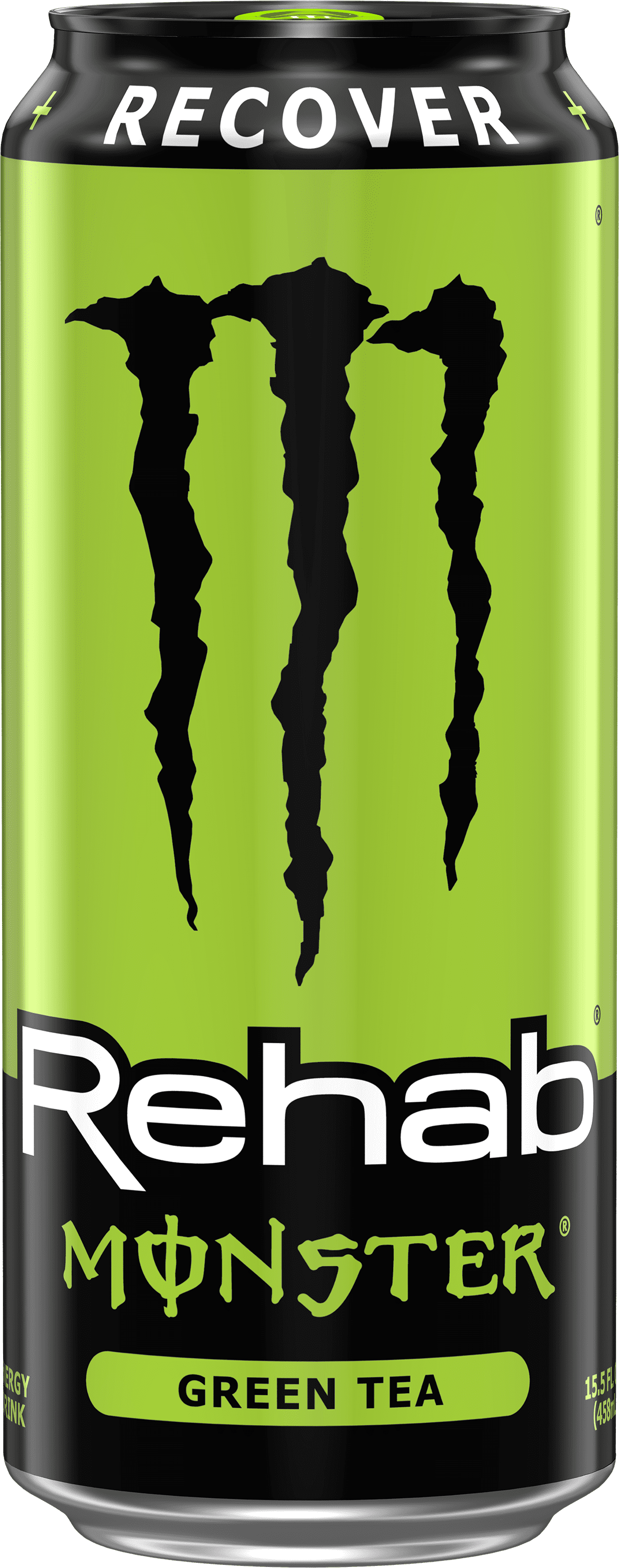 Monster Energy Rehab Green Tea + Energy, Energy Iced Tea, Energy Drink 15.5 Fl Oz (Pack of 6)