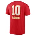 thumbnail image 3 of Men's Isiah Pacheco Red Kansas City Chiefs Team Wordmark Player Name & Number T-Shirt, 3 of 3