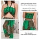 thumbnail image 5 of Conjunto de pantalones largos sin tirantes para mujer, estampado de leopardo, cuello Halter, Top de verano, pantalones de pierna ancha XXL verde, 5 of 6