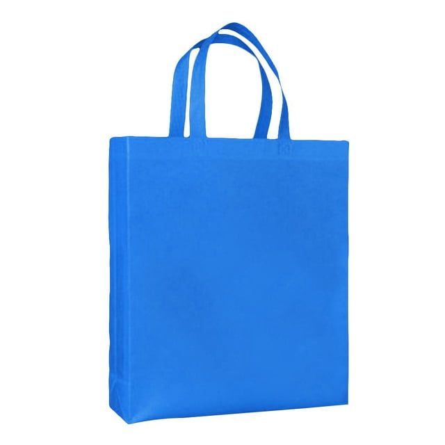 Bewildely Bolso de compras no tejido reutilizable de gran oferta, bolso de mano plegable de Color sólido para comestibles, bolso de mano de Almacenamiento y organización del hogar Cielo azul