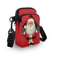 thumbnail image 3 of XYZCANDO Red Santa Claus Mini Crossbody Handbags for Women Men Messenger Purse for Travel Shop Yoga Mini Messenger Wallet Cellphone Wallet Case Money Bag, 3 of 7