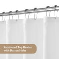 thumbnail image 2 of Barossa Design 2 Pack Fabric White Shower Curtain Liner Cloth Medium Weight with Magnet -71"W x 72"H, 2 of 7
