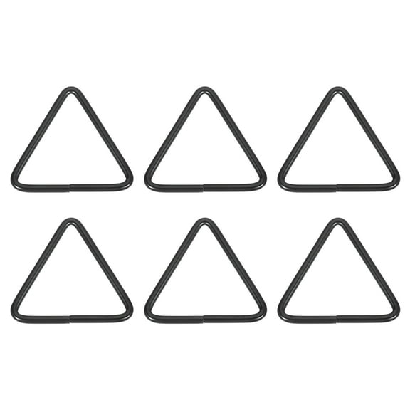 Uxcell 6 Pack Metal Triangle Ring Buckle, 2" Belt Fastener Connectors, Black