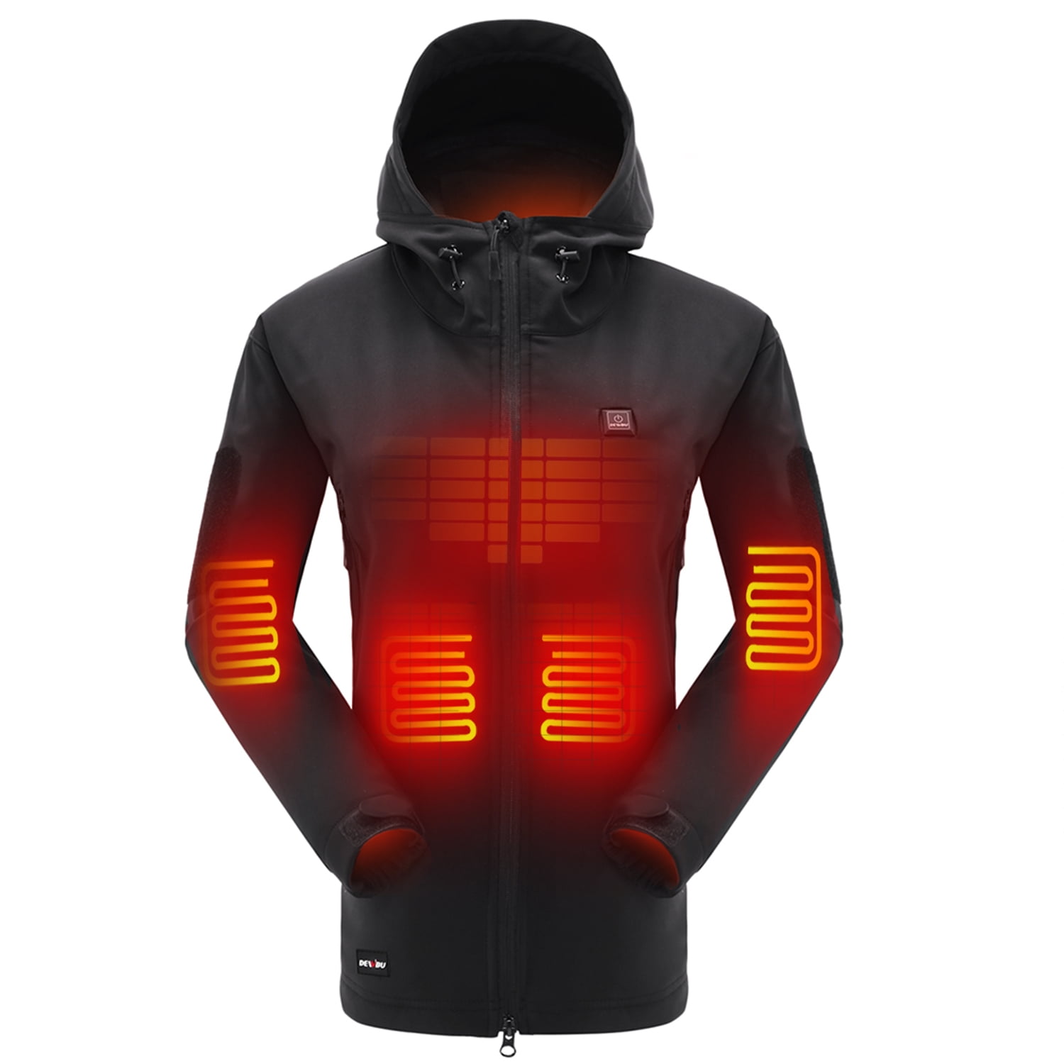 DEWBU Men's Heated Jacket, USB Rechargeable 12V Battery, Winter