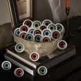 thumbnail image 5 of Halloween Eyes Semi-circular Bowl-shaped Hollow Eyes Bleeding Eyeballs Spoof Horror Eyeball Toys Halloween Gifts 10Pcs Dark Green, 5 of 5