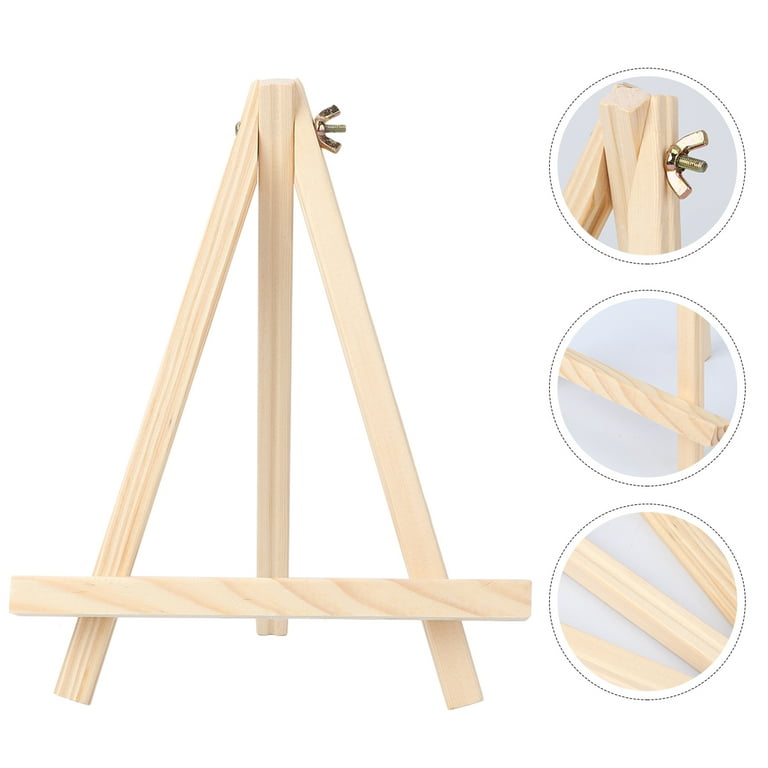 OUNONA Easel Display Stand Tabletop Wooden Painting Frame Wood Mini  Triangle Photo Holder Easels A Small Canvas Bracket Paint