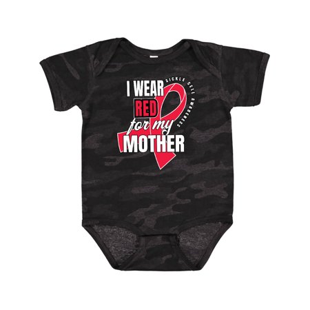 

Inktastic Sickle Cell Awareness I Wear Red For My Mother Gift Baby Boy or Baby Girl Bodysuit