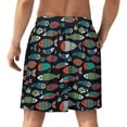 thumbnail image 2 of NICKSUN Shorts de Pyjama Amusants pour Hommes, Bas de Pyjama Courts Doux avec Poches, Poisson Tropical Coloré, 4TG, 2 of 6