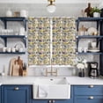 thumbnail image 2 of Vintage Flowers Kitchen Curtains Window Panels, Spring Yellow Floral Country Leaves Blue Birds Insulated Window Treatment Curtain, Grommet Curtains for Bedroom/Living Room, 2 Piece 52"Wx84"L, 2 of 8