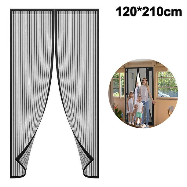 Fenêtre D'écran Magnétique 50 x 100 cm Auto-Adhésif Rideau en Maille,  Rideau Magnétique pour portes Installation Facile Sans Outils pour Tout  Type de