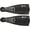 Black, variant on IST F20 Super S Full Foot Fins (Large, Blue)