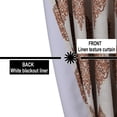 thumbnail image 4 of Lanco Geometric Faux Linen Blackout Thermal Grommet Curtain Rust, Beige, Single Curtain Panel, Size 52 x 84", 4 of 5