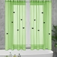 thumbnail image 6 of Uxgjfwu Solid Color Sheer Curtains, Double Layer Voile Window Panel with Butterfly Brooch, Decorative Translucent Drape for Living Room Bedroom Party Decor, 6 of 7