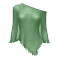 thumbnail image 5 of APEXFWDT Womens Off Shoulder Sheer Cover Ups Lightweight Mesh Shrug Summer Trendy Poncho Tops, 5 of 6