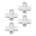 thumbnail image 4 of Water Hose Connector, PVC Pipe Fittings 4 Way No Cracking Shock Resistant  For Water Pipe Connection For Plumber For Furniture White, 4 of 8