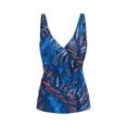 thumbnail image 2 of FORTANT Women's Floral Print Plus Size Two Piece Tankini Swimsuits Ruched Tummy Control Tankini Top with Swim Shorts, Size S-4XL, 2 of 8