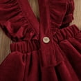 thumbnail image 6 of Shuttle tree Toddler Baby Girls Corduroy Strap Suspender Skirt Overalls Dress Outfit, 6 of 8