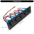 thumbnail image 2 of Automotive Marine Red LED Toggle Switches Panel 20A 12V Suitable for Boat Dashboard Control Easy Installation Waterproof, 2 of 8