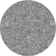 thumbnail image 1 of Ahgly Company Machine Washable Indoor Round Transitional Sonic Silver Gray Area Rugs, 4' Round, 1 of 7