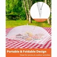 thumbnail image 4 of Mesh Food Cover, Outdoor Food Covers, Reusable and Collapsible Food Tent, Collapsible Food Cover, Premium Pop-up Food Nets for Outdoors Camping and Home Use, 4pcs  17"X 17" and 1pc 40"X 24", 4 of 7